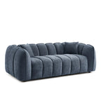 Matilda - 3-Seater Sofa - Chenille Fabric - Blue