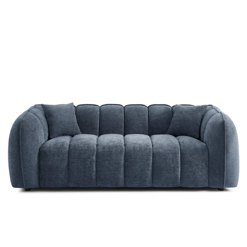 Matilda - 3-Seater Sofa - Chenille Fabric - Blue