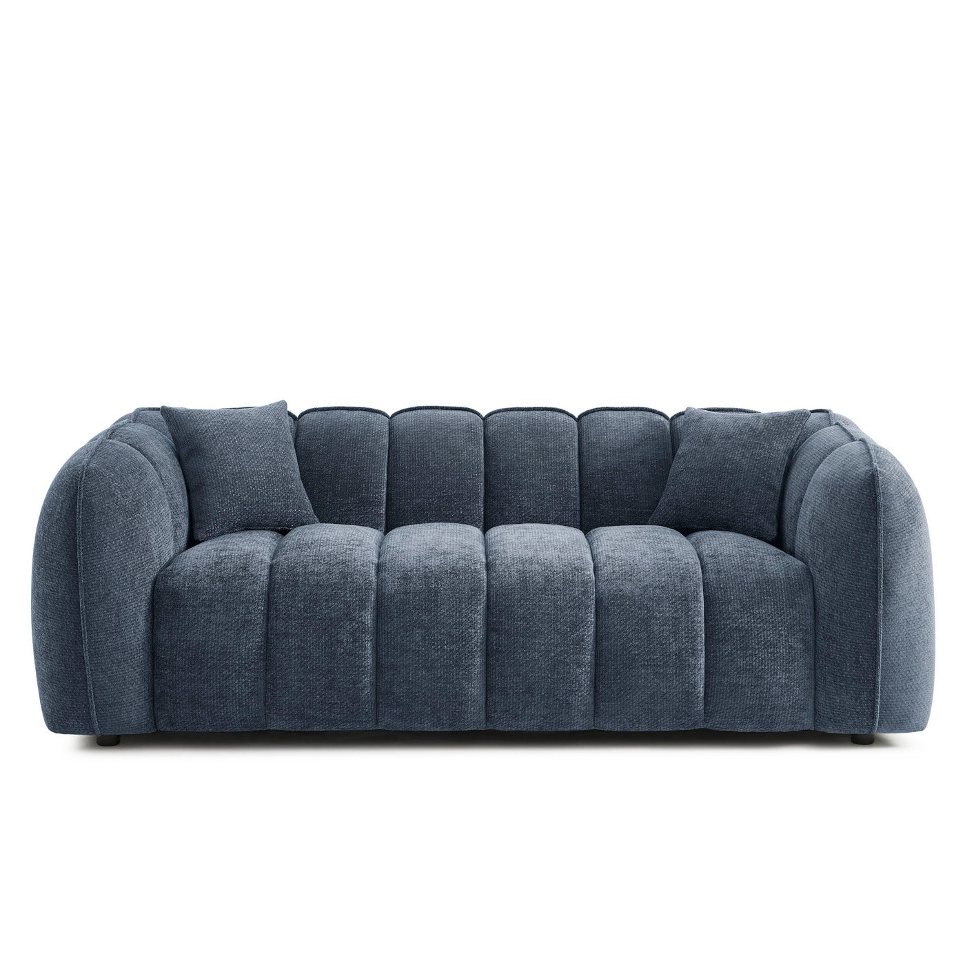 Matilda - 3-Seater Sofa - Chenille Fabric - Blue