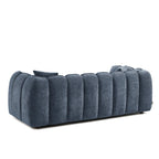 Matilda - 3-Seater Sofa - Chenille Fabric - Blue