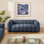 Matilda - 3-Seater Sofa - Chenille Fabric - Blue