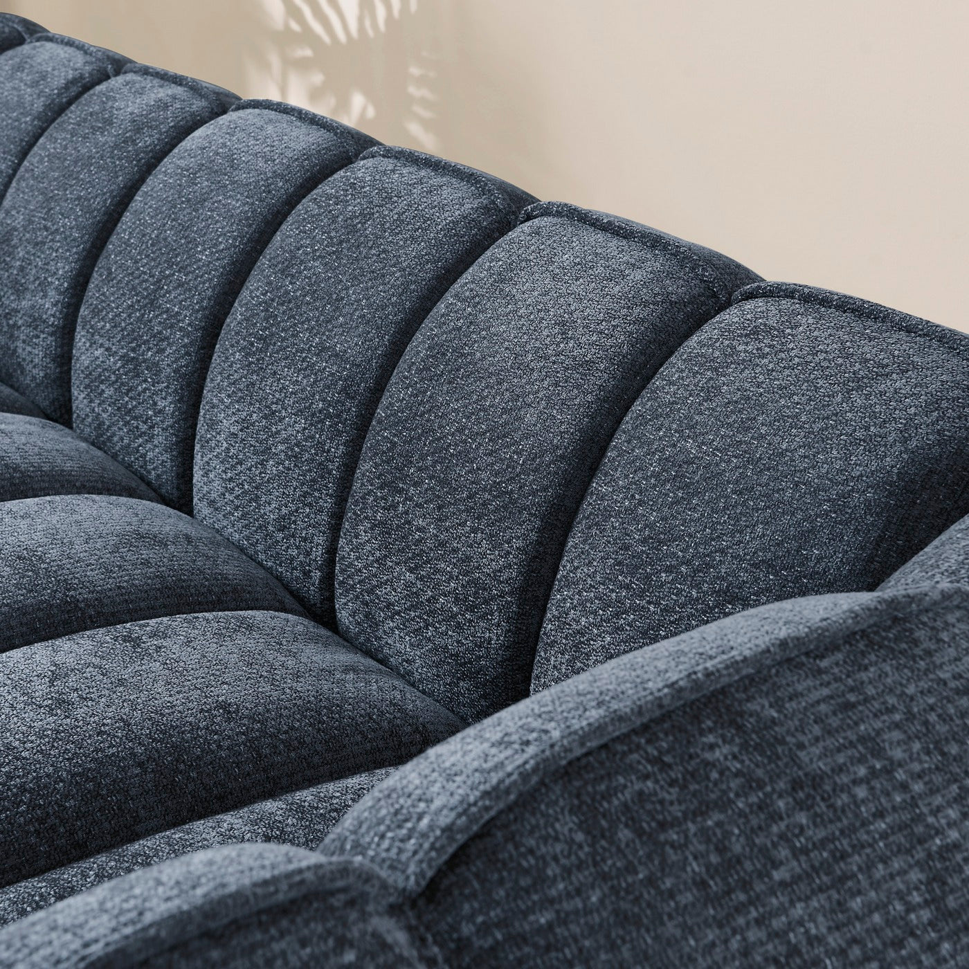Matilda - 3-Seater Sofa - Chenille Fabric - Blue