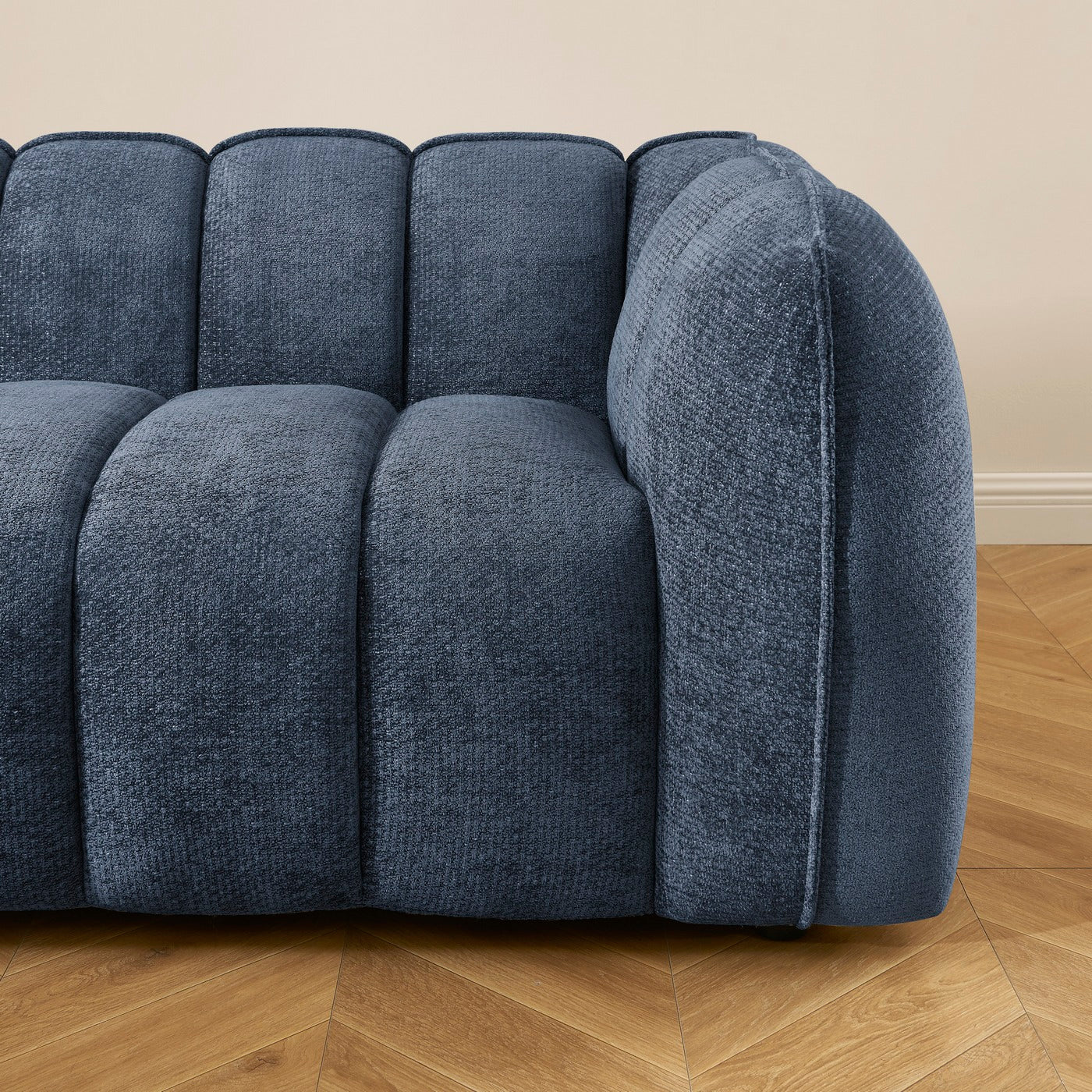 Matilda - 3-Seater Sofa - Chenille Fabric - Blue