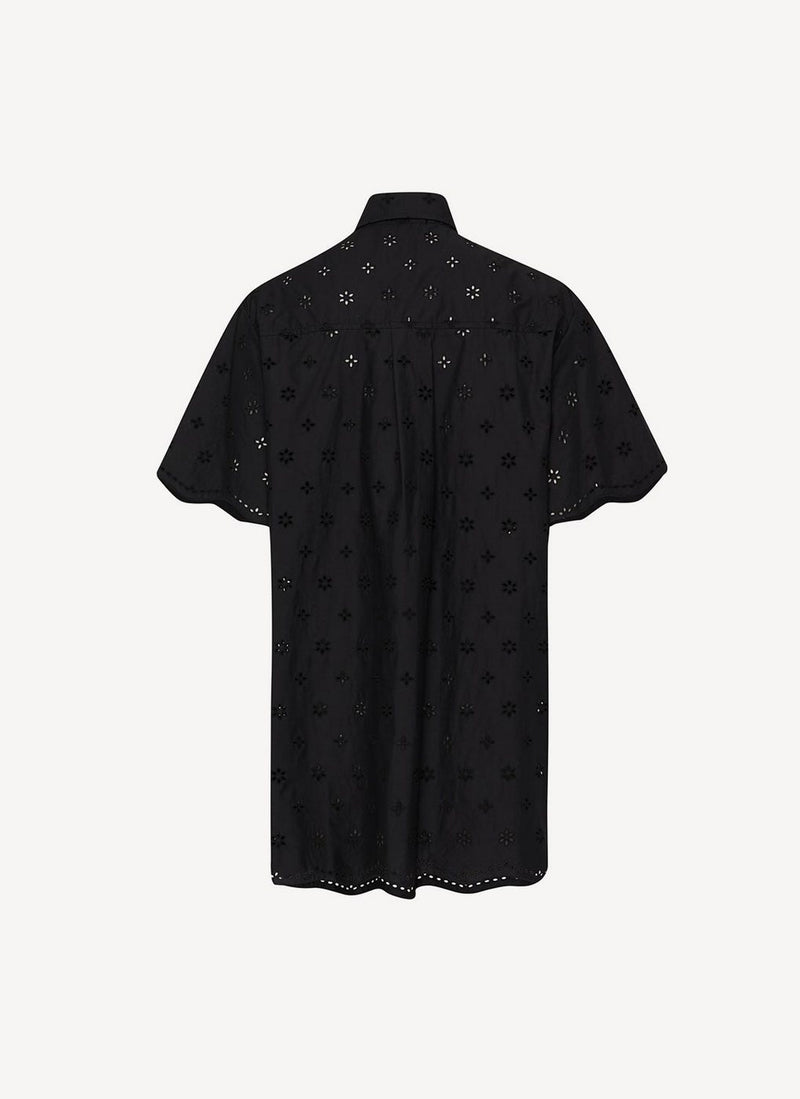 Matteau - Mini-Robe Chemise Brodée - Black - Femme