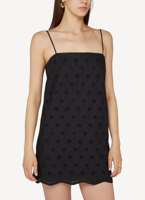 Matteau - Mini-Robe Fourreau Brodée - Black - Femme