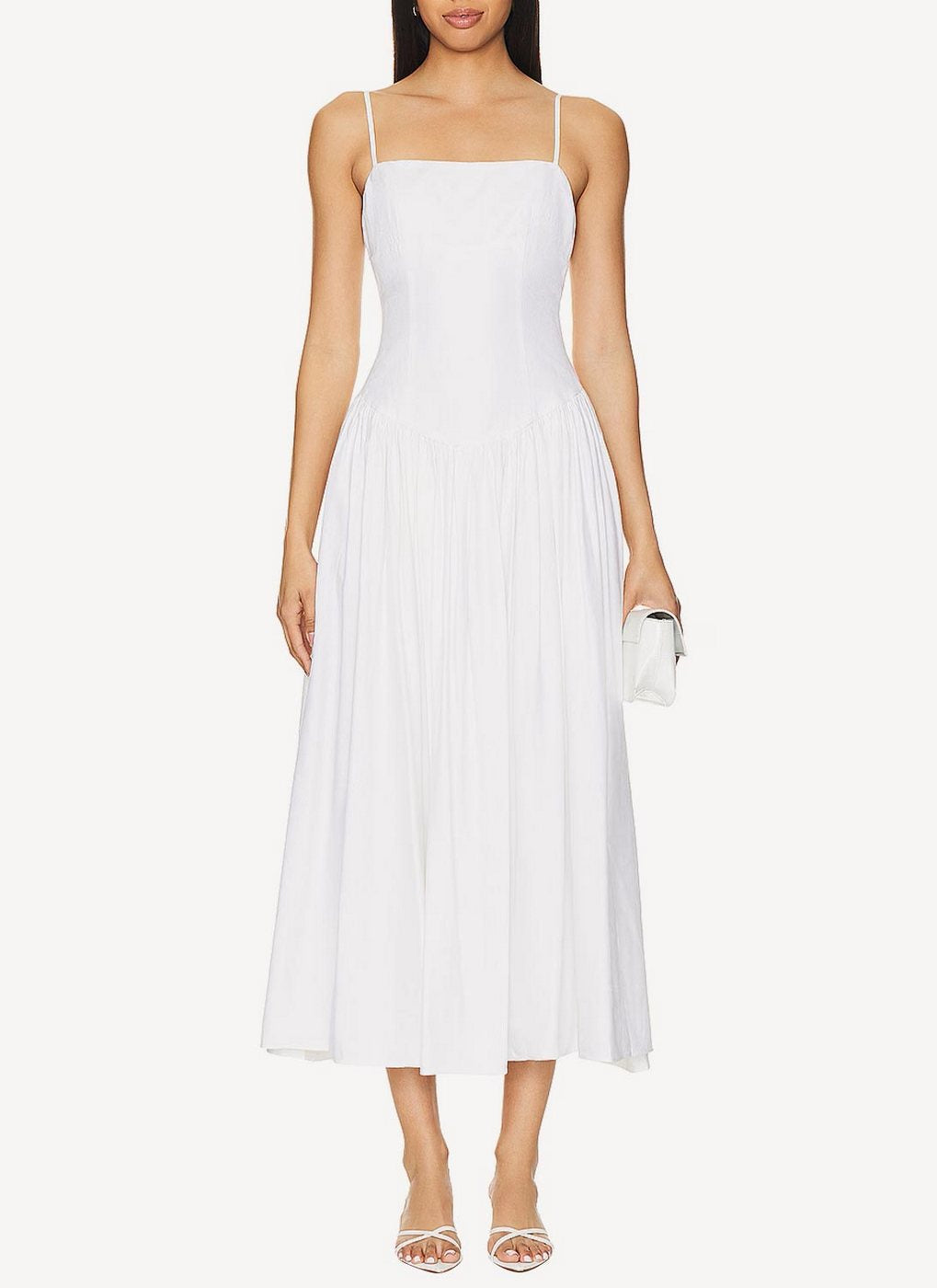 Matteau - Robe Froncée À La Taille - White - Femme