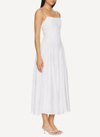 Matteau - Robe Froncée À La Taille - White - Femme