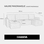 Maurie panorámico - Sofá panorámico
