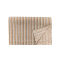Plaid En Lin À Rayures - Beige