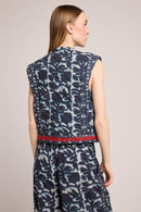 Veste Sans Manche Mazan - Print Bleu