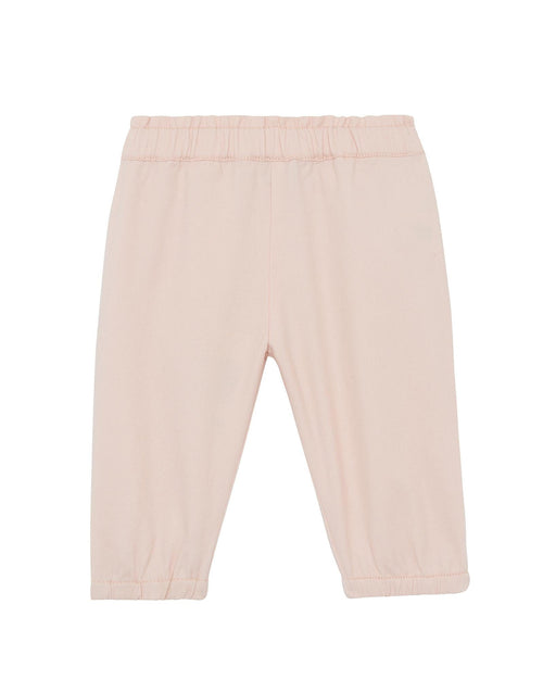 Pantalon Biscotte Rose Bébé En Twill 100% Coton Gratté