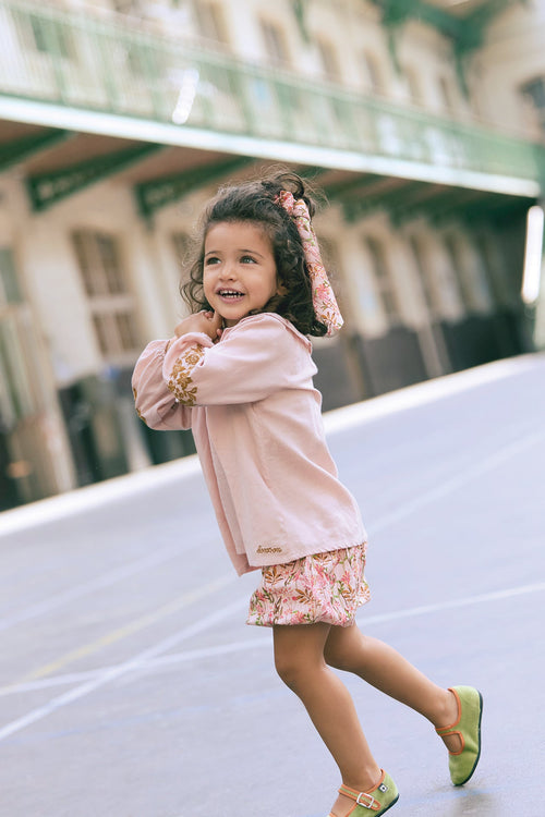 Blouse - Hugoline Rose Clair 100% Coton