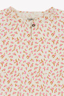 Robe - Jeli Imprimé Fleuri Rose