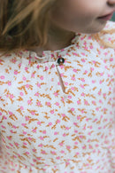 Robe - Jeli Imprimé Fleuri Rose