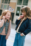 Bomber - Joyce Navy Intérieur Léopard