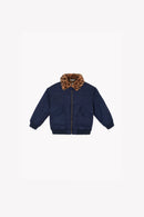 Bomber - Joyce Navy Intérieur Léopard