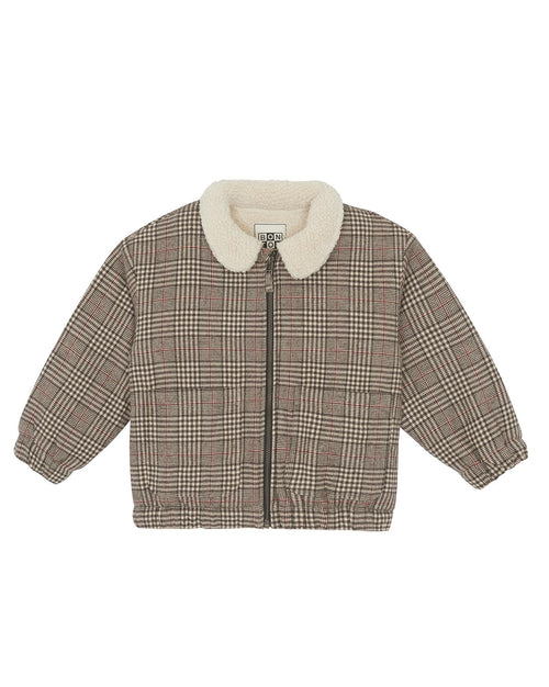 Veste Fritz Marron En Tweed Imprimé Carreau