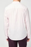 Camisa de popelina elástica teñida Gmt - Pigmento rosa - Hombre