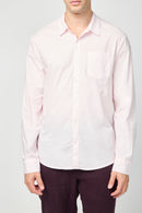 Camisa de popelina elástica teñida Gmt - Pigmento rosa - Hombre