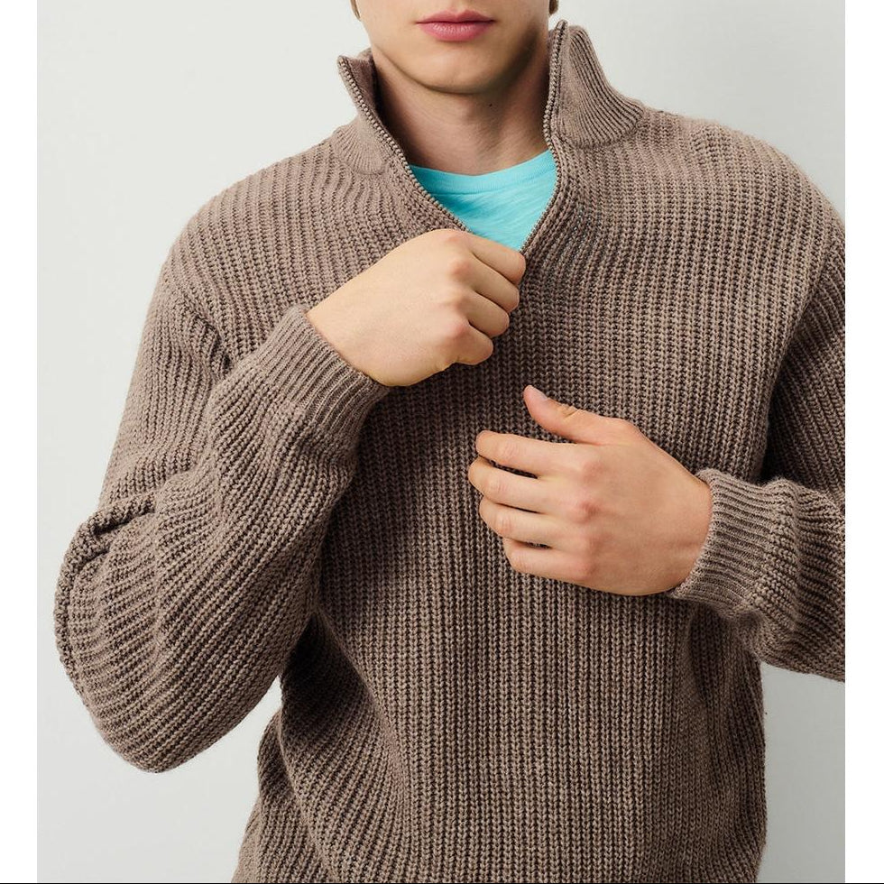 Jersey Cuello Camionero - Taupe Chine - Hombre