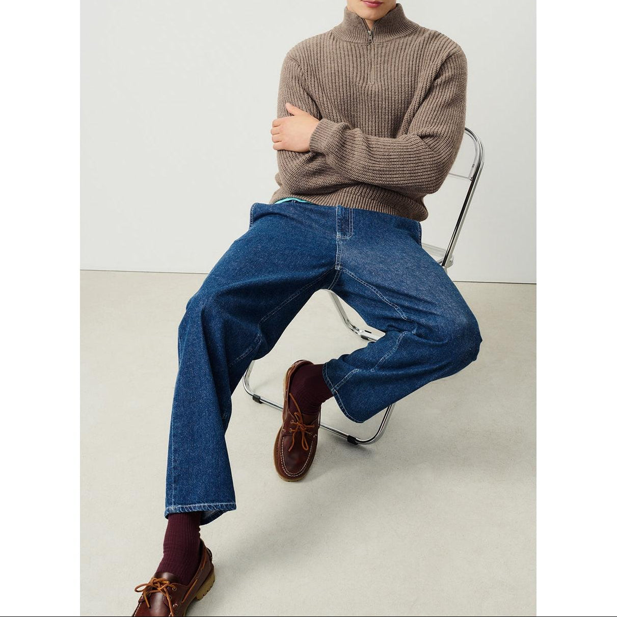Jersey Cuello Camionero - Taupe Chine - Hombre