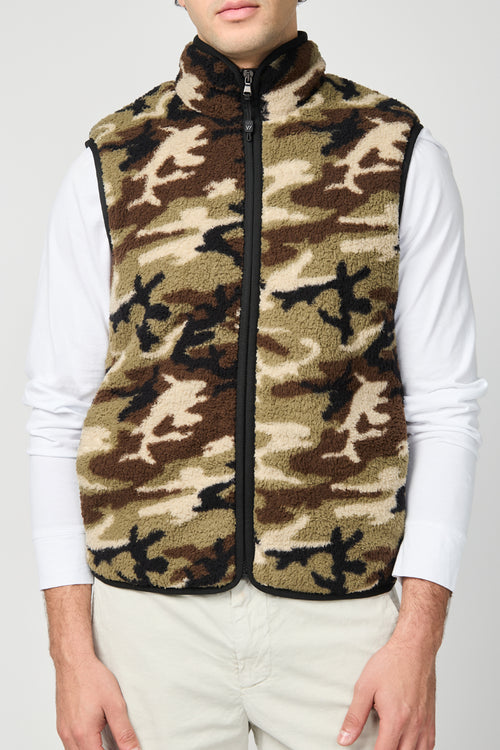Gilet Sport Camouflage Sherpa - Moss Camo - Homme