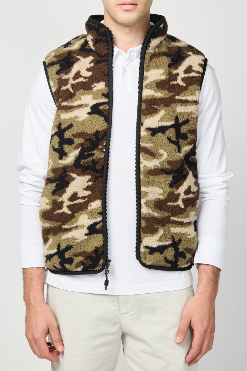 Gilet Sport Camouflage Sherpa - Moss Camo - Homme