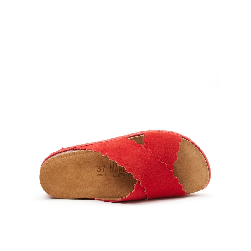 Sandales Tamara Suede Leather Red - Femme