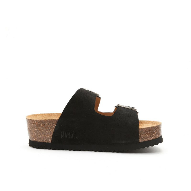 Sandales Zoe Suede Leather Black - Femme
