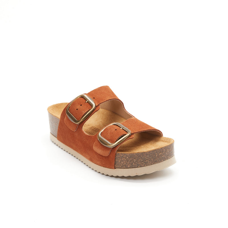 Sandales Zoe Suede Leather Brandy - Femme