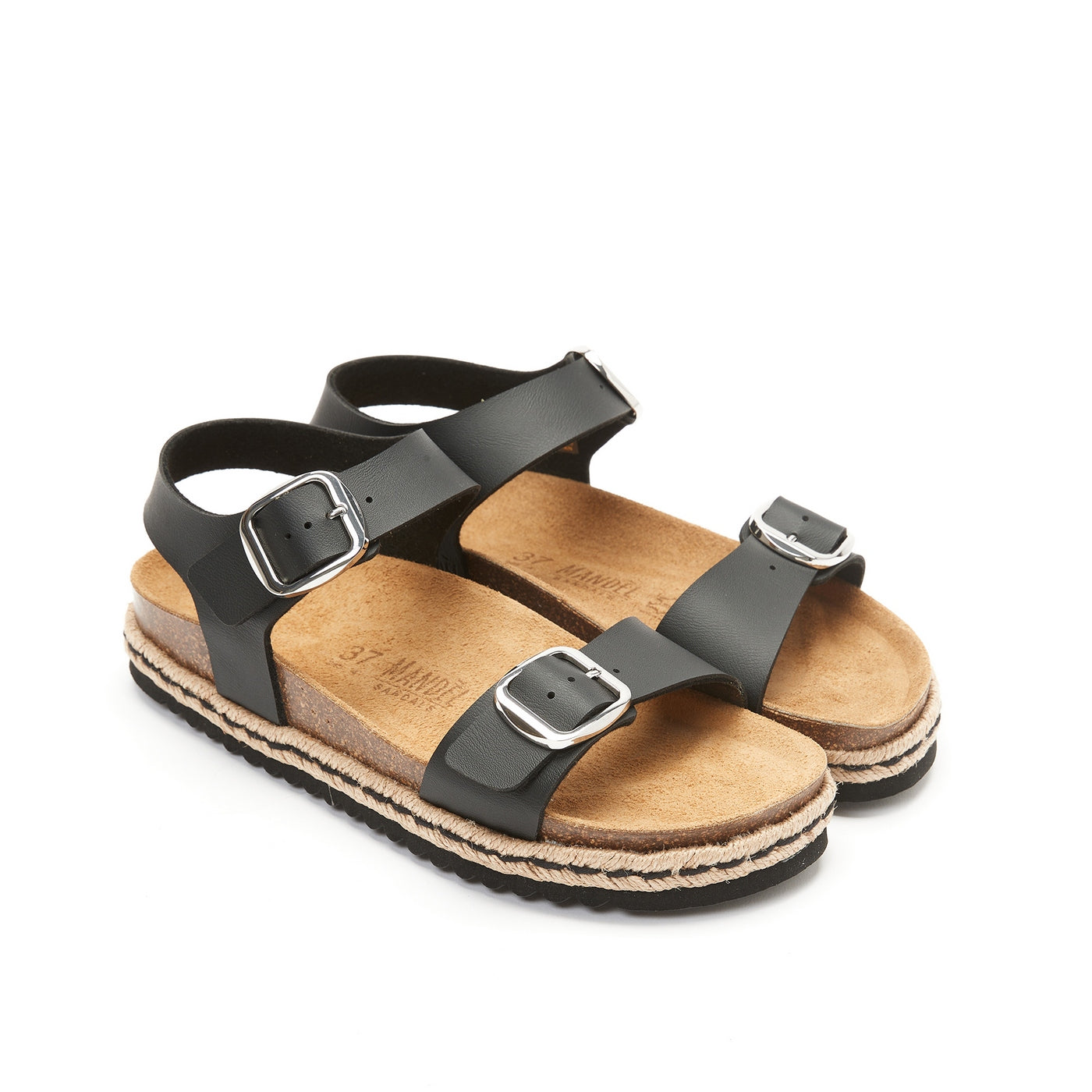 Ines Black Sandals - Women
