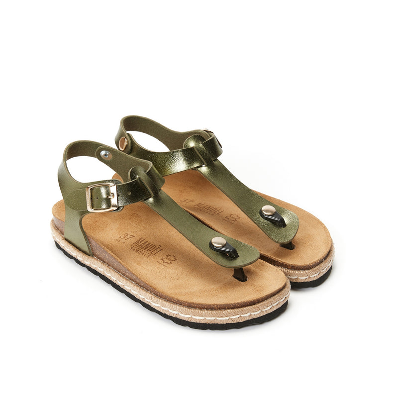 Tongs Leon Moss Green - Femme