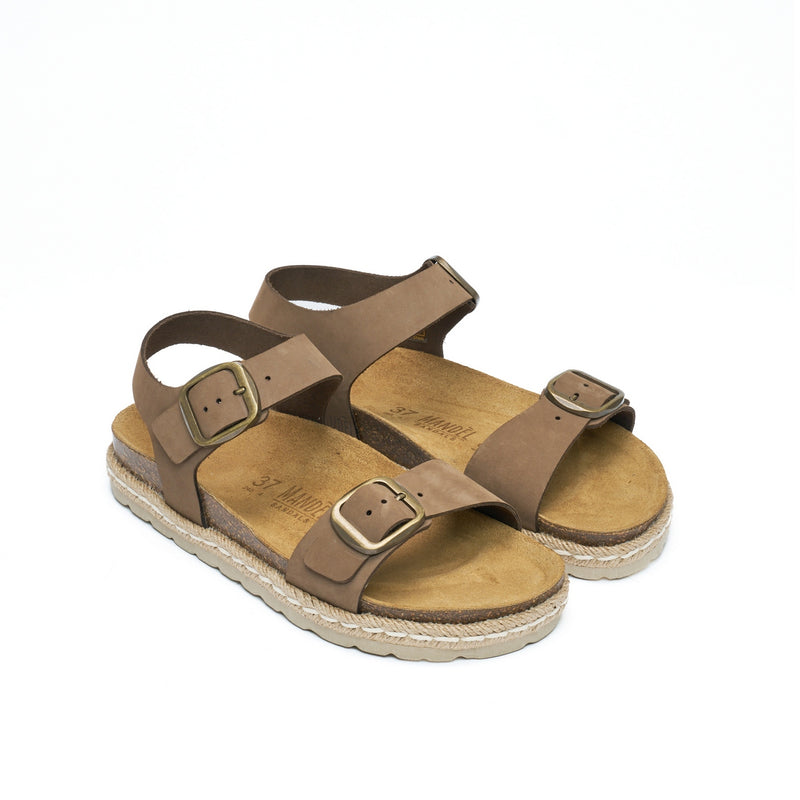 Sandales Ines Nubuck Brown - Femme
