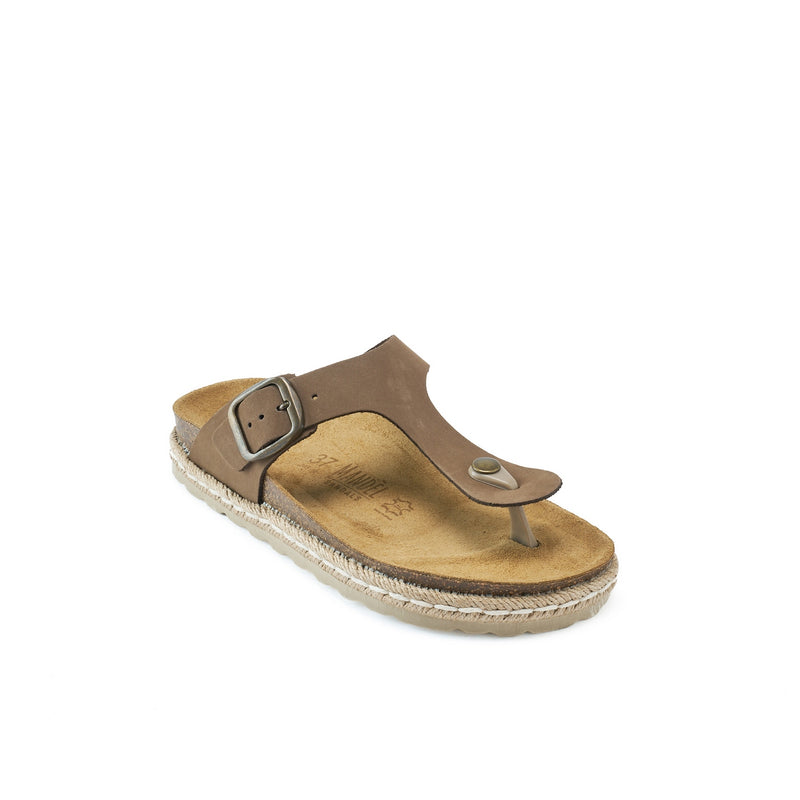 Tongs Gala Nubuck Brown - Femme