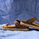 Tongs Gala Nubuck Brown - Femme