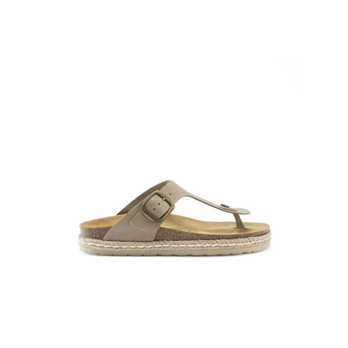 Tongs Gala Nubuck Taupe - Femme