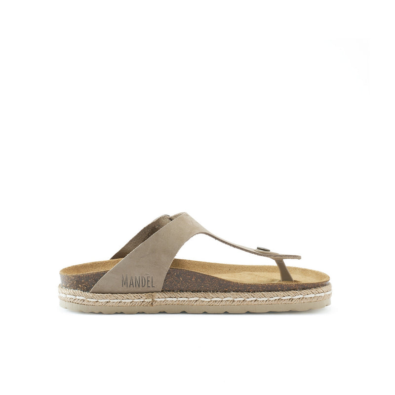 Tongs Gala Nubuck Taupe - Femme