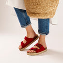 Sandales Ana Suede Red - Femme