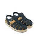 Mandel - Helena Nubuck Black Sandals - Women's