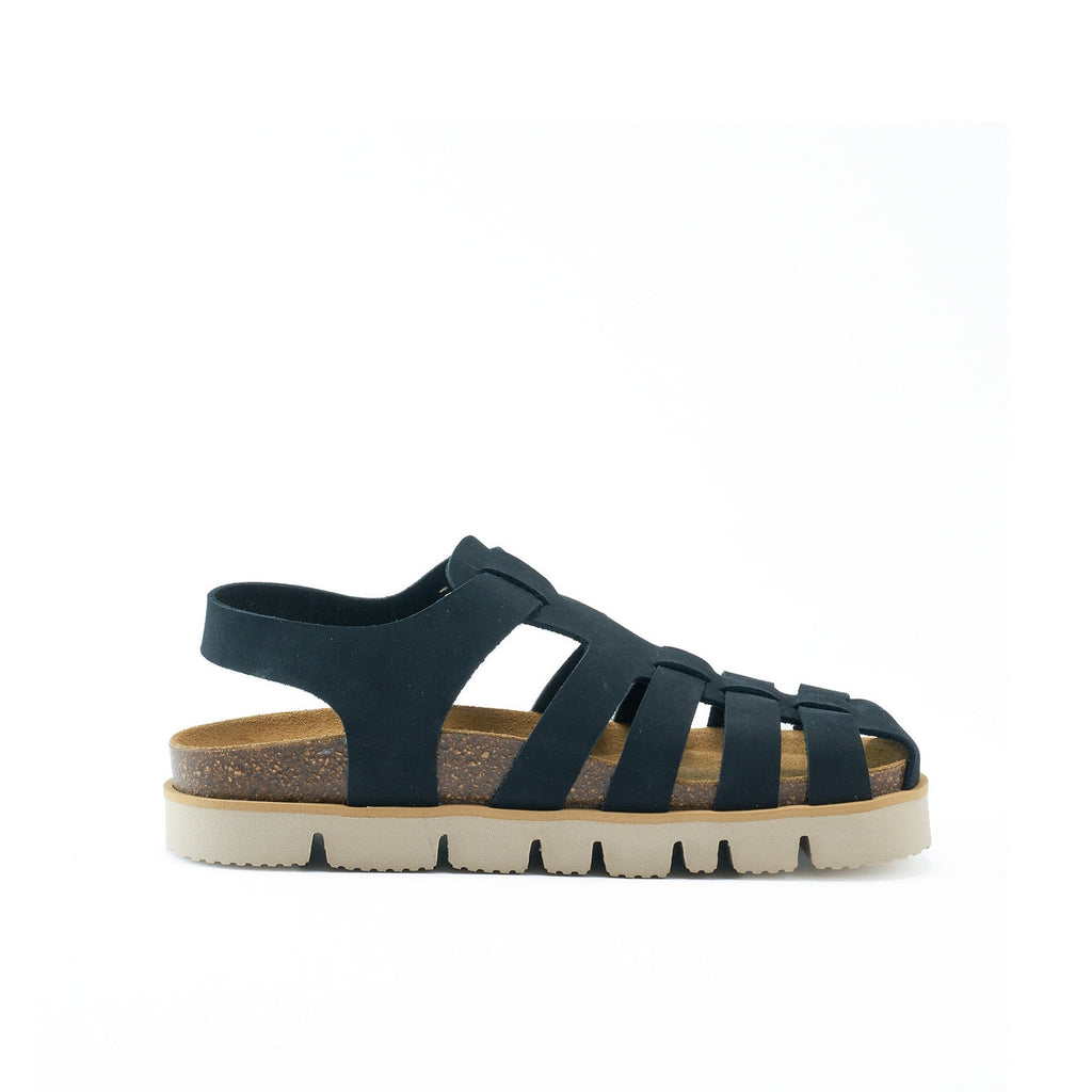 Helena Nubuck Black Sandals - Women