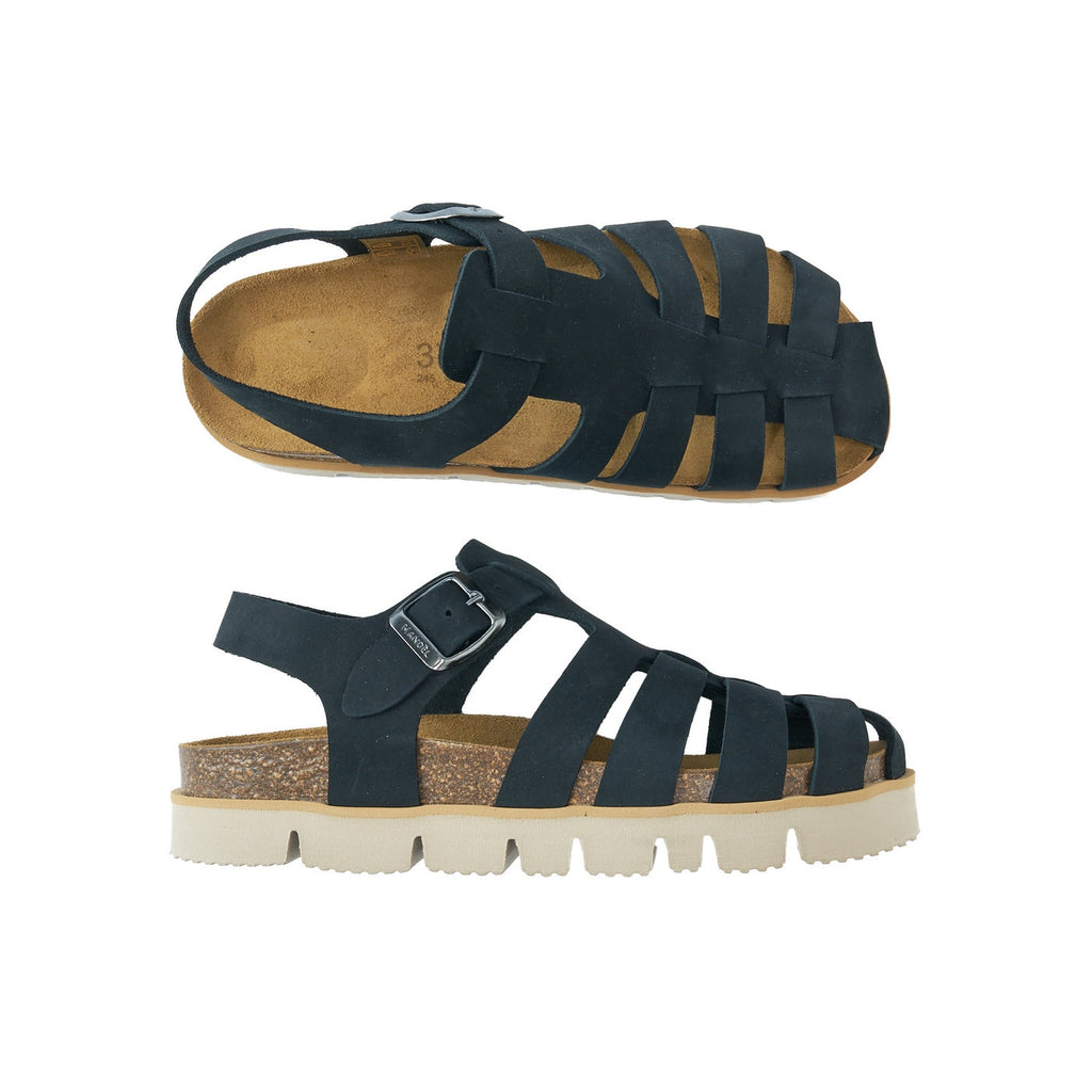 Helena Nubuck Black Sandals - Women