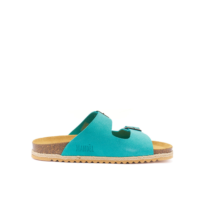 Sandales Alberto Suede Turquoise - Femme