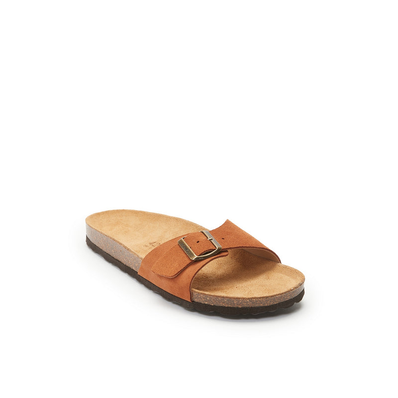 Agata Suede Leather Brandy Sandals - Men's