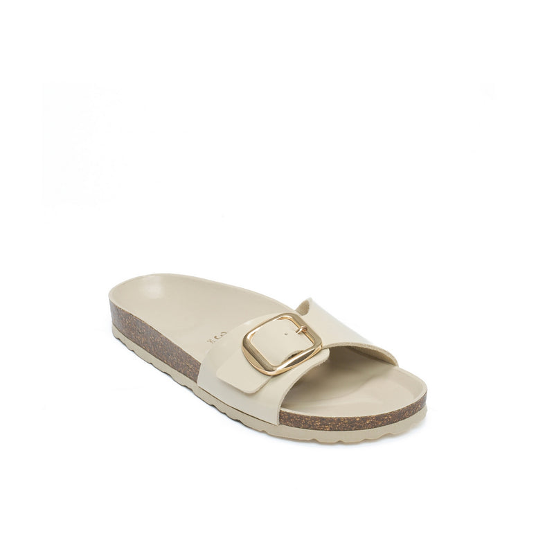 Sandales Agata Big Buckle Beige - Femme