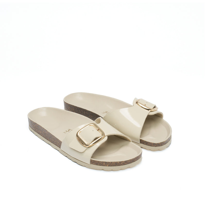 Sandales Agata Big Buckle Beige - Femme