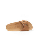 Sandales Agata Big Buckle Cognac Brown - Femme