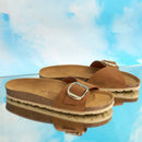 Sandales Agata Big Buckle Cognac Brown - Femme