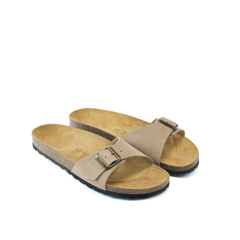 Mandel - Agata Suede Taupe Sandals - Men