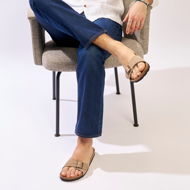 Mandel - Sandales Agata Suede Taupe - Homme