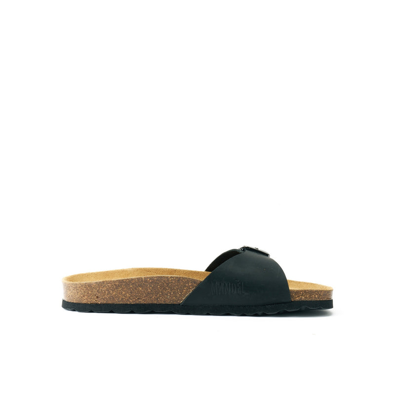 Sabots Agata Oiled Leather Black - Femme